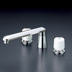KVK KM82CU 2ハンドル混合栓 ナット接続 [水廻り用品]