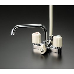 KVK KF14ZER3 寒 デッキ2ハンドルシャワー300P付 [浴室・洗面用品その他]