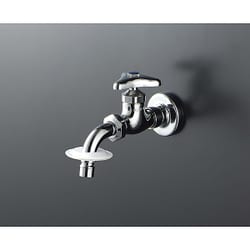 KVK K111BNZ 寒 送座吐水回転水栓ツバN付 [水廻り用品]