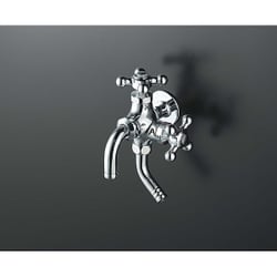 KVK K23CJ-JAN 二口横水栓 レトロピアン付 [水廻り用品]