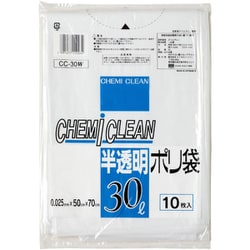 10枚 半透明ポリ袋 30L