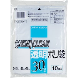10枚 透明ポリ袋 30L