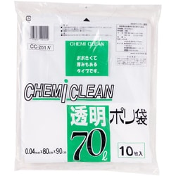 ヨドバシ.com - ケミカルジャパン CHEMICALJAPAN 透明ポリ袋 70L [10枚