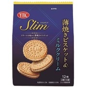 ヤマザキビスケット スリムサンド薄焼きビスケット&ミルククリーム袋 12枚