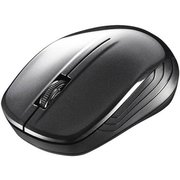 ワイヤレスマウス 無線(2.4GHz)接続式 BlueLED 3ボタンタイプ 電池式 シンメトリーデザイン ブラック BSMBW108BK