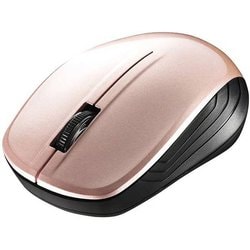 ワイヤレスマウス 無線（2.4GHz）接続式 BlueLED 3ボタンタイプ 電池式 シンメトリーデザイン ベージュピンク BSMBW108BP