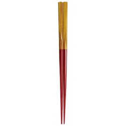 スス竹塗分ねじり 赤 19.5cm 023815