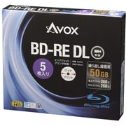 BD-RE DL 5P 1-2× 片面2層 50GB 5mmスリムケース ワイドホワイト インクジェット対応 BE260RAPW5A