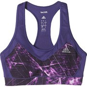 BQQ47 AY3176 [W ワークアウト テックフィット ミディアムサポート ブラ ENERGY スポーツブラ レディース J/M ユニティパープル F16/プリント/マットシルバー]