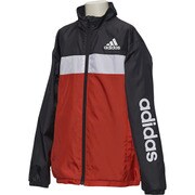 BVA33 AZ7418 J160 [Boys エッセンシャルズ ウインドブレーカージャケット （裏起毛） ジュニア用 J160 ビビッドレッド]