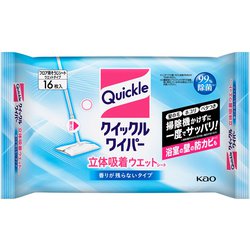 クイックルワイパー クイックル 立体吸着ウエットシート 香りが残らないタイプ 16枚 [清掃用品 フロア用そうじシート]