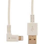 AudioComm USB Type-A to Lightningケーブル L型 充電/転送 MFi認証 1m ホワイト IP-C10LFH-W