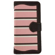 i7-SM-PS-1093 [iPhone 7用 4.7インチ 手帳型 ケース MULTI ピンクストライプ]