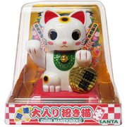 ソーラー 大入り招き猫(白猫)