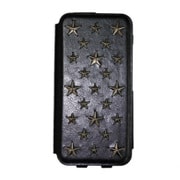 SW-LT104-BK [iPhone 7 Plus用 5.5インチ ケース スタッズ二つ折り横開きスタータイプ ブラック]