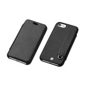 DCS-IP7RAFPLBK [iPhone 8/7 ケース RONDA Soft Leather Case フリップタイプ ブラック]