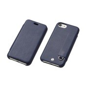 DCS-IP7RAFPLNB [iPhone 8/7 ケース RONDA Soft Leather Case フリップタイプ ネイビーブルー]