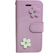 FV-IP7EF-LA [iPhone SE（第2世代）/8/7 4.7インチ用 ケース エナメルフラワー 手帳型ケース ラベンダー]