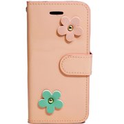 FV-IP7EF-LPK [iPhone SE（第2世代）/8/7 4.7インチ用 ケース エナメルフラワー 手帳型ケース ライトピンク]
