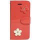 FV-IP7EF-ORP [iPhone SE（第2世代）/8/7 4.7インチ用 ケース エナメルフラワー 手帳型ケース オレンジピンク]