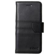 OWL-CVIP701L-BK [iPhone 8/7 Kuboq本革手帳型ケース ブラック]