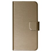OWL-CVIP714-GO [iPhone 8/7 手帳型ケース スリムヘアライン PU カードポケット付 スタンド機能 ゴールド]