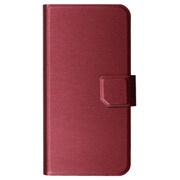 OWL-CVIP714-RE [iPhone 8/7 手帳型ケース スリムヘアライン PU カードポケット付 スタンド機能 レッド]