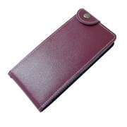 ガレリア牛革縦型ハーフケース ワイン [iPhone 7用 4.7インチ]