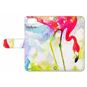 NJ-BKI7-099Y [iPhone 7用 4.7インチ  ケース 水彩フラミンゴ]