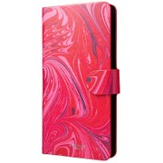 FLC265RD [スマートフォン レザーケース（合皮） GRAMAS FEMME “Mab” Multi Case EveryCa FLC265 レッド]