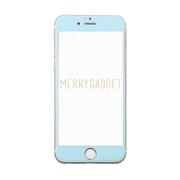 9Hガラスフィルム パステルブルーiP6s/6 [iPhone 6s/6用 ガラスフィルム]