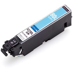 互換インクカートリッジ エプソン ICC80L シアン 使い切りタイプ CC-EIC80LCY