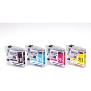 互換インクカートリッジ ブラザー LC211-4PK 4色パック(顔料ブラック/シアン/マゼンタ/イエロー) 使い切りタイプ CC-BLC211-4PK