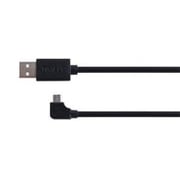 micro USBケーブル 最大2.4A出力 高速充電対応 L字コネクタタイプ ブラック 0.5m TM-SCU05BL