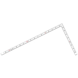 50cm 曲尺同厚 ホワイト 1尺6寸/50cm 併用目盛 名作 11107
