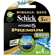 シェーバー替刃 男性用 ハイドロ5 プレミアム 替え刃 敏感肌用 4個入り