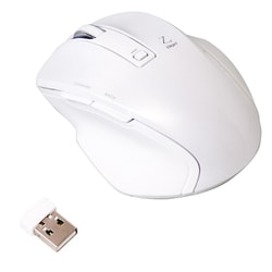小型無線5ボタンBlueLEDマウス Sサイズ ホワイト MUS-RKF119W