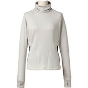 ブレスサーモ ストレッチプルオーバー レディース Sサイズ ベイパーシルバー [D2JC670204]