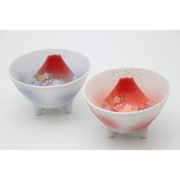 Aki-39 煌き富士山三つ足盃ペアセット [土産品食器]