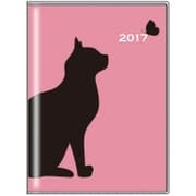 B6スケジュール帳 2017年 (2016年10月始まり) 月間ブロック Walking of cat 4529
