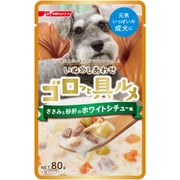ゴロッと具ルメ レトルト ささみと砂肝のホワイトシチュー風 80g [ドッグフード ウェットタイプ 成犬向け]