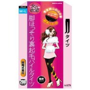 ブラック 女の欲望 脚ほっそり裏起毛パイルタイツ 極厚200den M-L