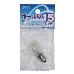 ミニボール球 G25 E12 110V 15W クリア LB-G2215-C
