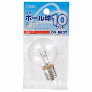 ミニボール球 G40 E17 10W クリア LB-G4710-C