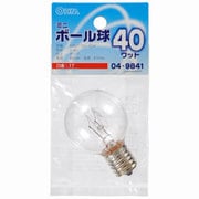 ミニボール球 G40 E17 40W クリア LB-G4740-C
