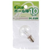 長寿命ボール球 G30 E12 110V 10W クリア LB-G3210-CLL