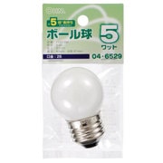 長寿命ボール球 G40 E26 110V 5W ホワイト LB-G4605-WLL