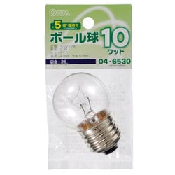 長寿命ボール球 G40 E26 110V 10W クリア LB-G4610-CLL