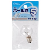 ミニボール球 G30 E12 5W クリア LB-G3205-C