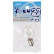 ミニボール球 G3 E12 20W クリア LB-G3220-C